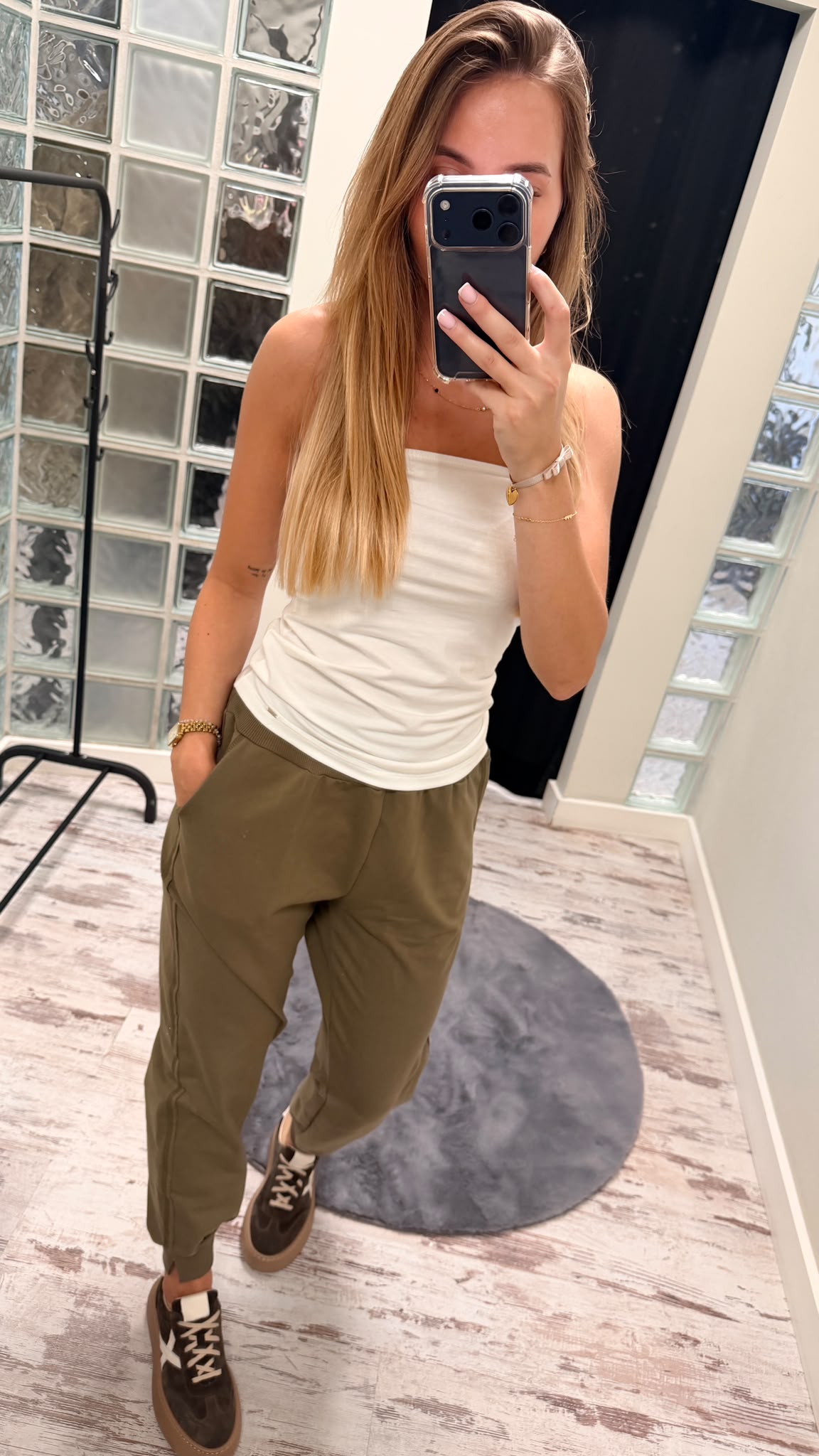 Spodnie Dresowe Serduszka Eucalypto Olive 