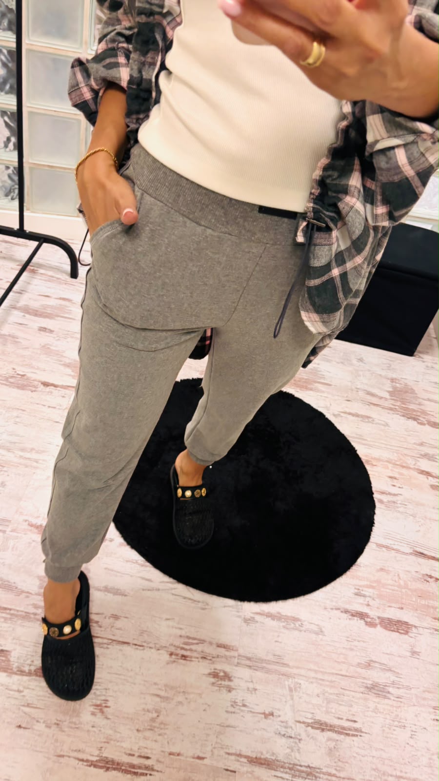 Spodnie Dresowe Serduszka Smoke Grey  (2)