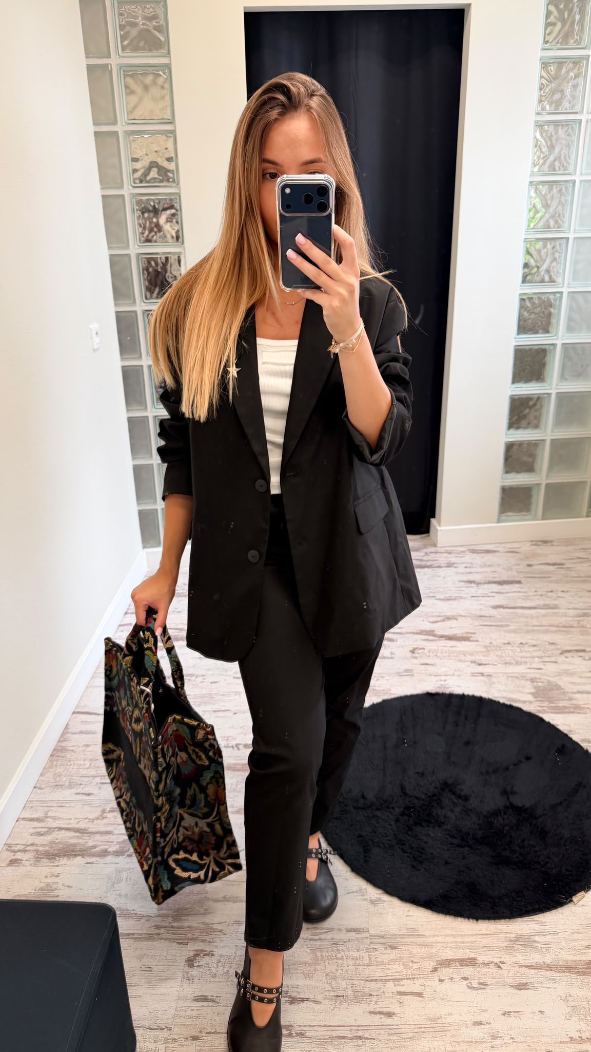 Marynarka z Przypinką Czarna 