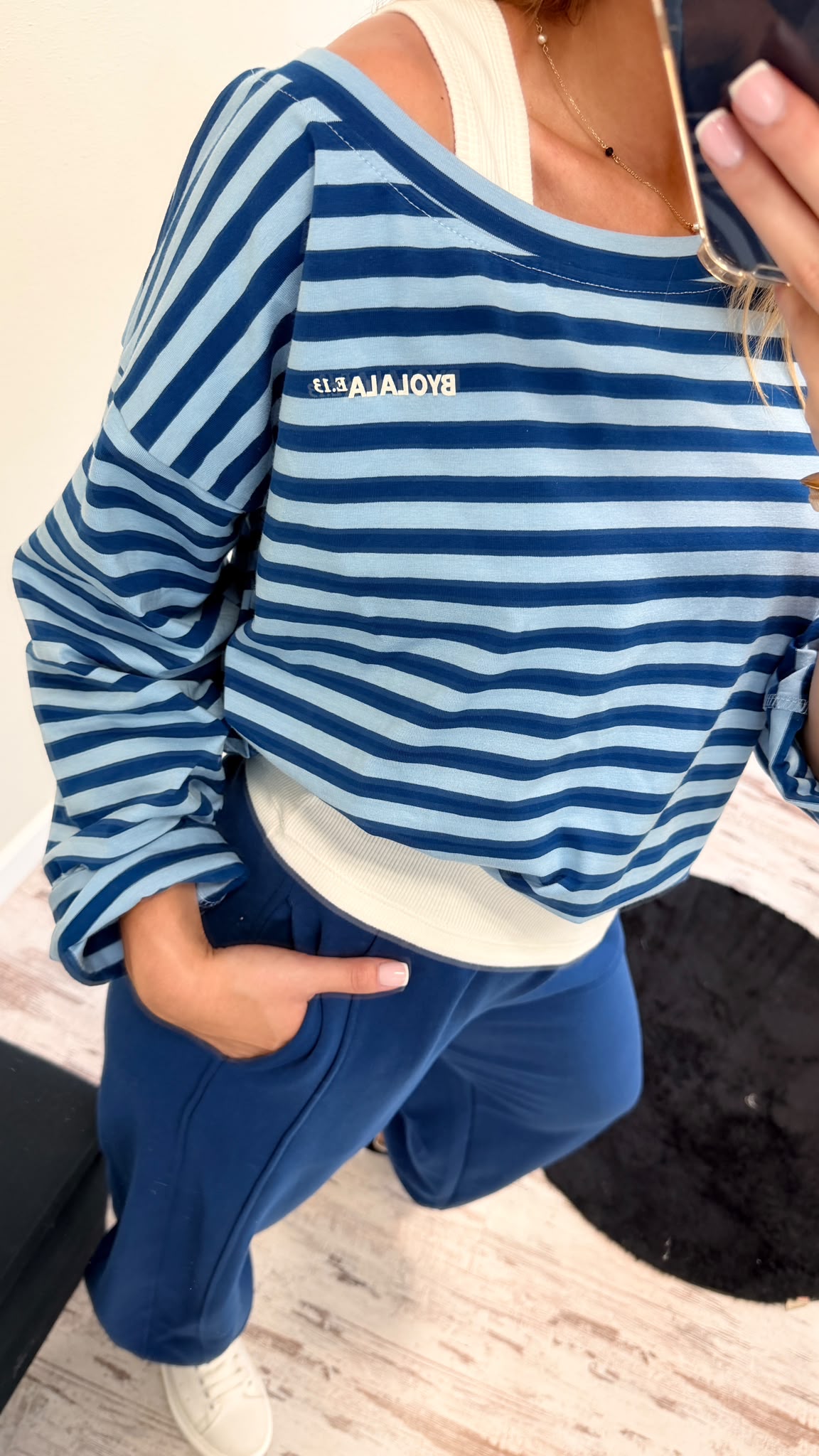 Bluzka Paski Denim/Stone Blue  (3)