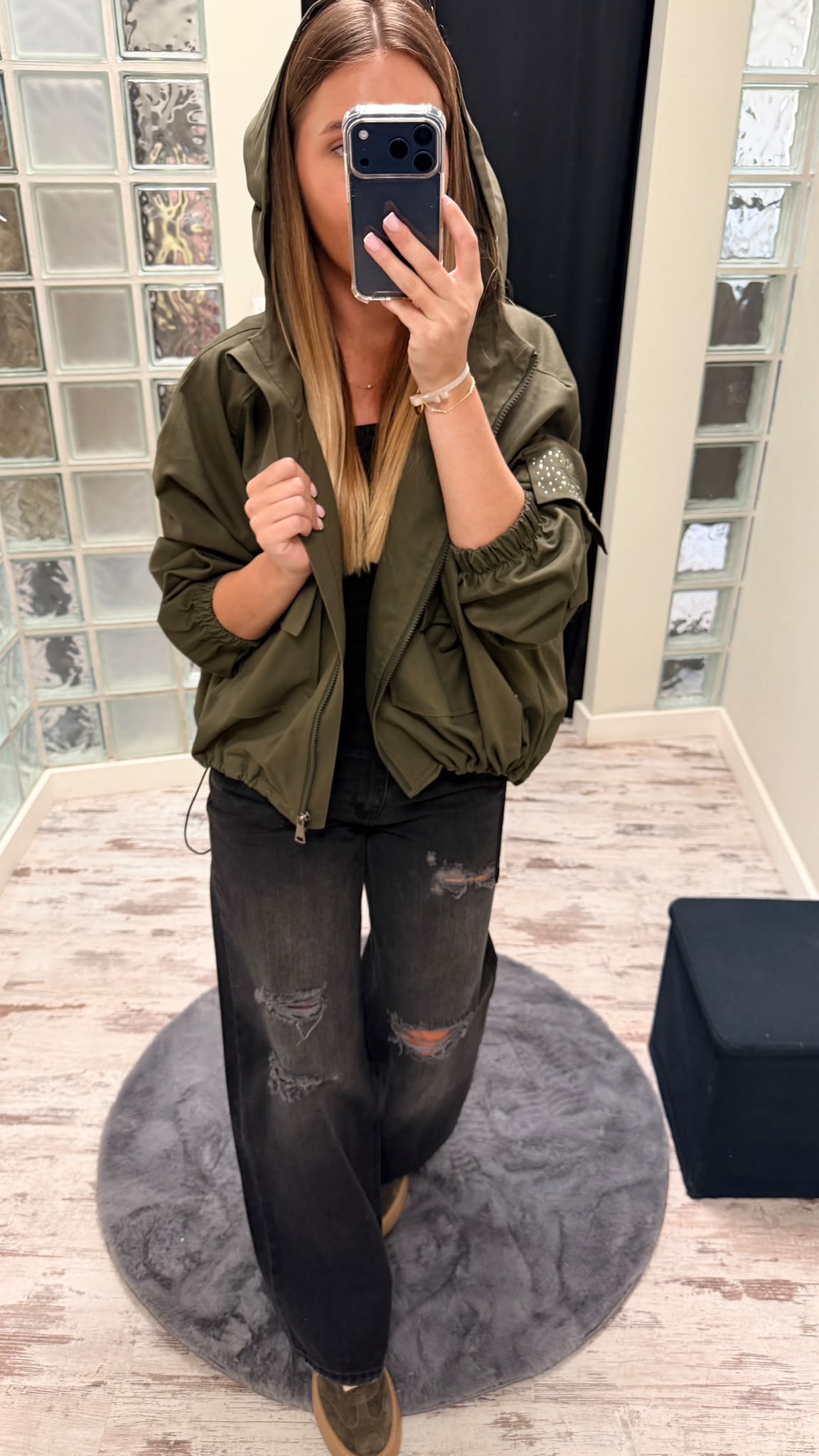 Bomber z Kapturem Eukalypto Olive  (4)
