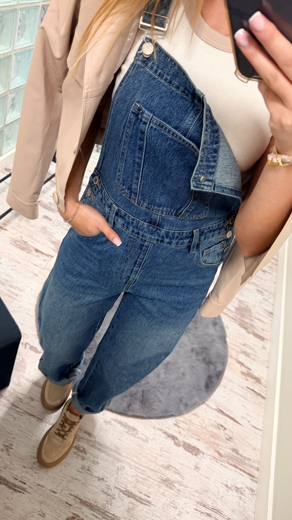 Jeansy Ogrodniczki  (2)