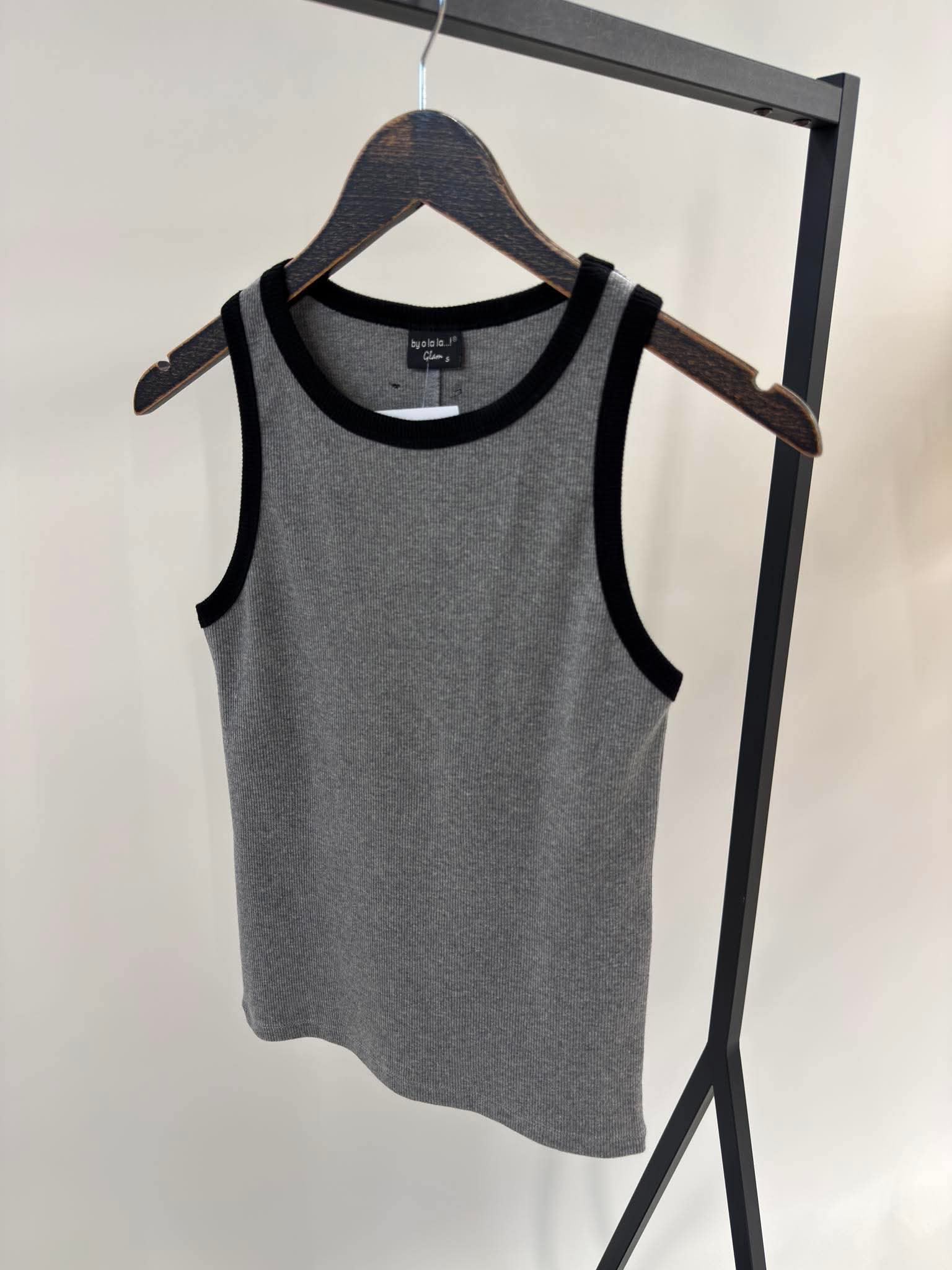 Top Lamówka Smoke Gray/Czarny 